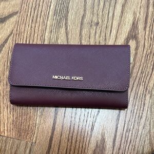 Michael Kors Deep Burgundy Clutch